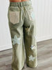 POL Olive Quilted Star Patches Pants (Reg)