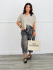 Washed Denim Pleated Pockets Barrel Jeans (Reg.)-2 Colors