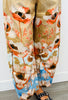 Camel Multi Sublimation Print Denim Look Pants (Reg & Plus)