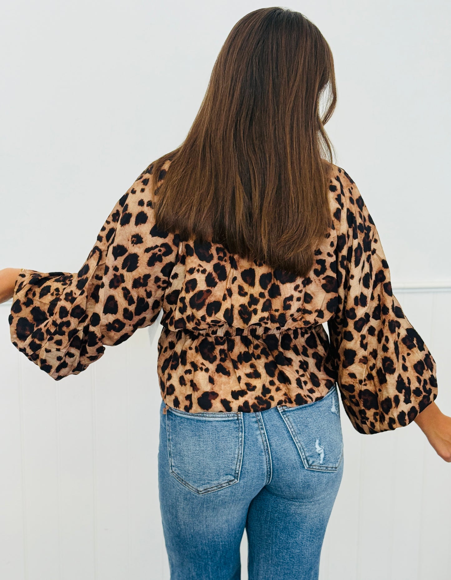 Brown Leopard Zip Up Jacket (Reg.)