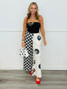 White/Black Split Decision 8 Ball Pants (Reg. and Plus)