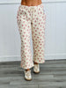Cream Floral Heavy Fleece Pants (Reg.)