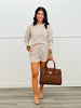Brown Multi Floral Print Shorts (Reg.)