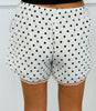 Polka Dot Lace Trim Hem Shorts (Reg.)