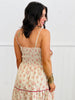 Taupe/Red  Ric Rac Front Tie Maxi Dress (Reg.)