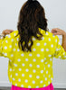Queen Of Sparkles Lime Green & Pink Polka Dot Logo Sweater (Reg. & Plus)