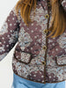 Brown Paisley Print Quilted Jacket (Reg.)