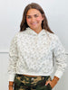 Taupe/Ivory Floral Hoodie Sweatshirt (Reg.)