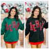 Plaid Merry Graphic Sweatshirt (Reg.)-2 Colors