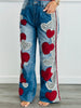 Oli & Hali Denim/Red Heart & Leopard Jeans (Reg.)