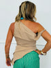 Off Shoulder Asymmetric Tunic Top (Reg.)-2 Colorsl