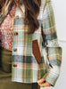 Olive/Brown Plaid Barn Jacket (Reg & Plus)