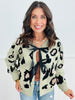 Duo Front Tie Leopard Sweater Cardigan (Reg)-2 Colors