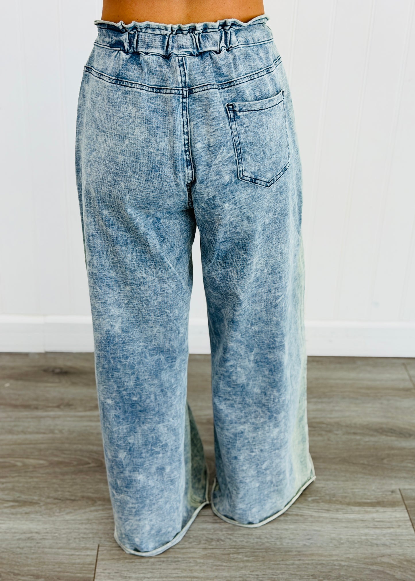 POL Denim Waist Tunnel Wide Leg Pants (Reg.)