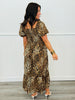 Leopard Puff Sleeve Midi Dress (Reg. and Plus)