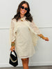 Ivory Lace Cape Mini Dress (Reg.)