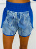 Blue Stripe Half Zip Top & Shorts Set (Reg.)