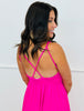 Hot Pink V-Neck Spaghetti Strap Jumpsuit (Reg.)
