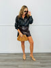Embossed Faux Croc Mini Skirt (Reg & Plus)-2 Colors