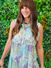 POL Cream/Blue Multi Sleeveless Button Down Maxi Dress (Reg.)