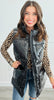 Glossy Faux Leather Puffy Vest (Reg.)- 2 Colors