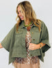 Olive Button Down Shacket (Reg.)