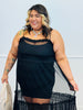 Black Sheer Delight Lace Maxi Dress (Reg & Plus)