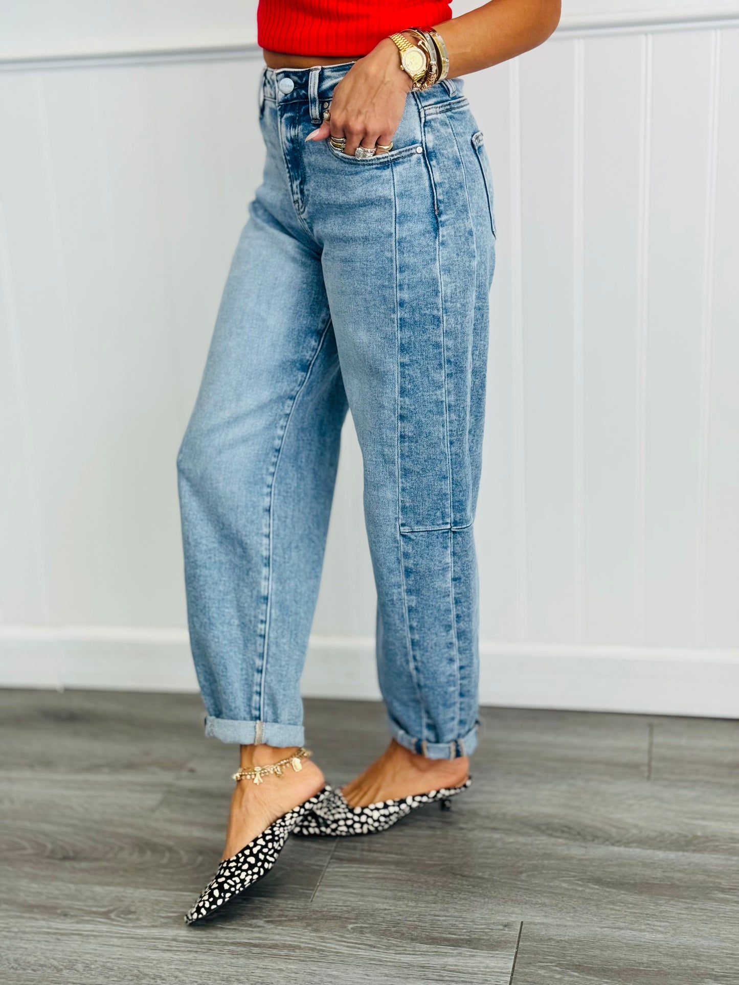 Risen Medium Rock The Night Away Barrel Jeans (Reg & Plus)