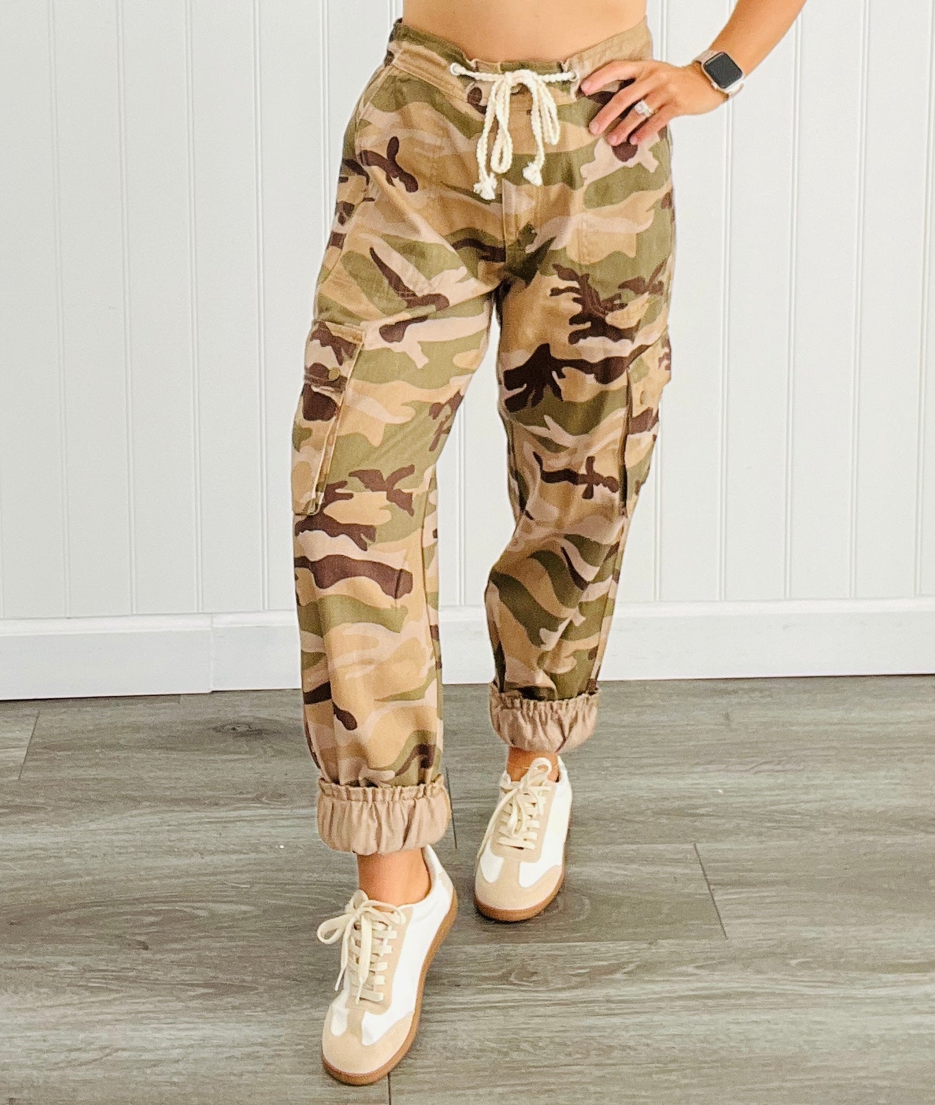 POL Beige Camo Jogger Pants (Reg)