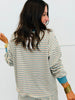 Cream Striped Long Sleeve Cardigan & Shorts Set (Reg.)