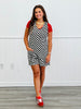 Checkered Self Tie Back Romper (Reg & Plus)-3 Colors