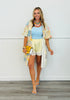Patchwork Denim Shirt Dress (Reg & Plus)