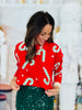 Christmas Candy Cane Sweater Top (Reg.) - 2 Colors