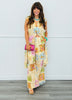 Vanilla Printed V-Neck Duster Top & Pants Set (Reg. and Plus)