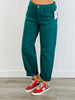 Risen On The Hunt-er Green Cuffed Barrel Jeans (Reg & Plus)