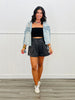 Charcoal/Black Heart Print Shorts (Reg & Plus)