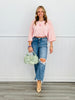 Crew Neck Boxy Sweater Top (Reg.)-2 Colors