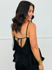 Ivory/Black Trim Lace Tank Top (Reg.)