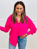 Hot Pink Kathryn Classic Button Down Up (Reg. & Plus)