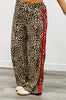 Leopard Love Print Double Red Side Stripe Pants (Reg & Plus)