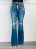 Judy Blue Button It Up Flare Jeans (Reg & Plus)