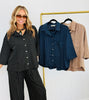 Striped High Low Button Up Shirt (Reg. and Plus) - 3 Colors