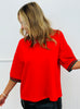 Contrast Color Rib Band Knit Top (Reg.) - 2 Colors