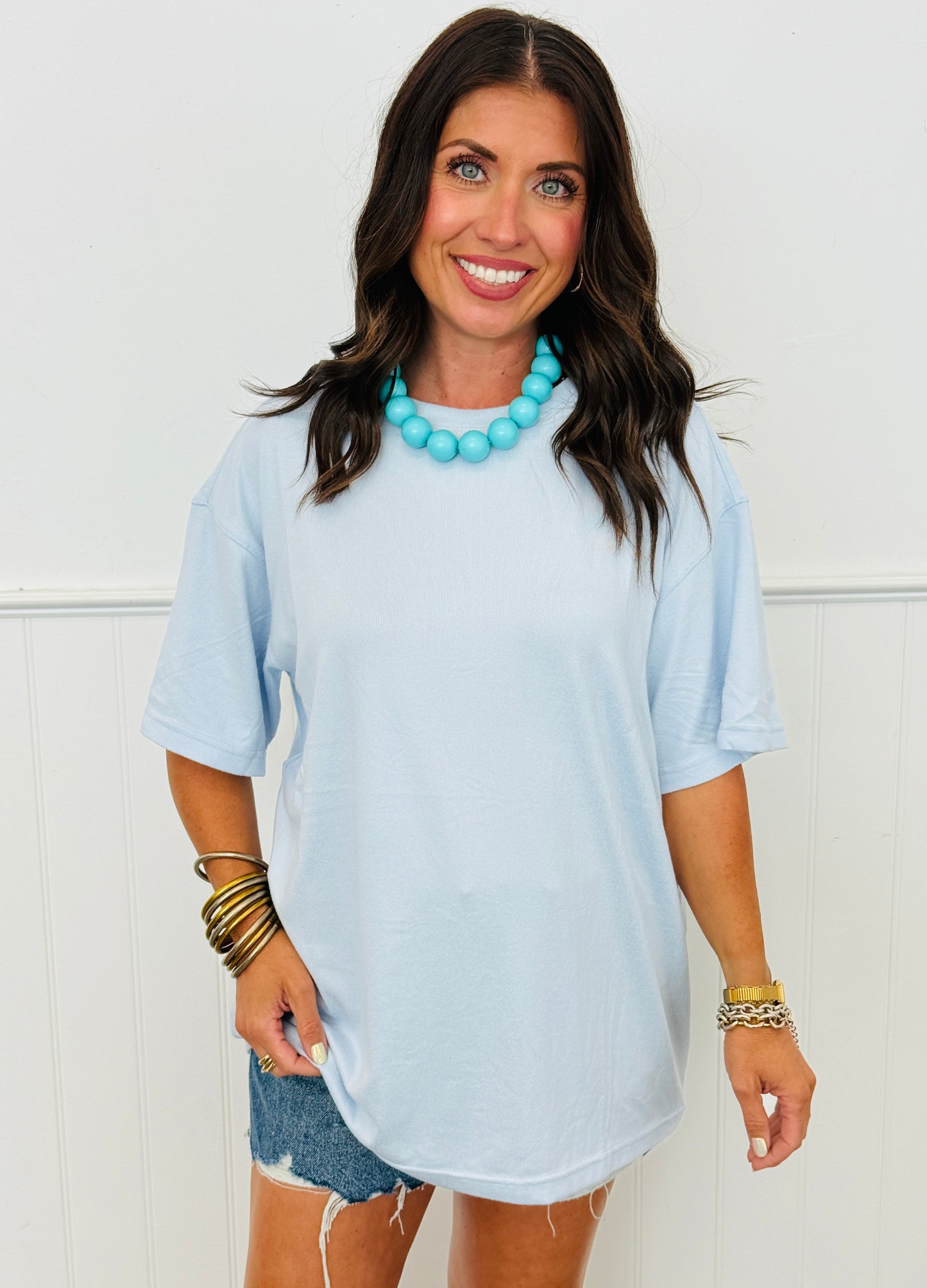 Brushed Hacci Boyfriend Tee (Reg.) - 7 Colors
