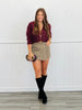 Washed Leopard Print Wrap Skort (Reg.)