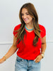 V-Neck Cap Sleeve Top (Reg. and Plus) - 9 Colors