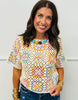 Multi Granny Squares Pullover Sweater Top (Reg.)