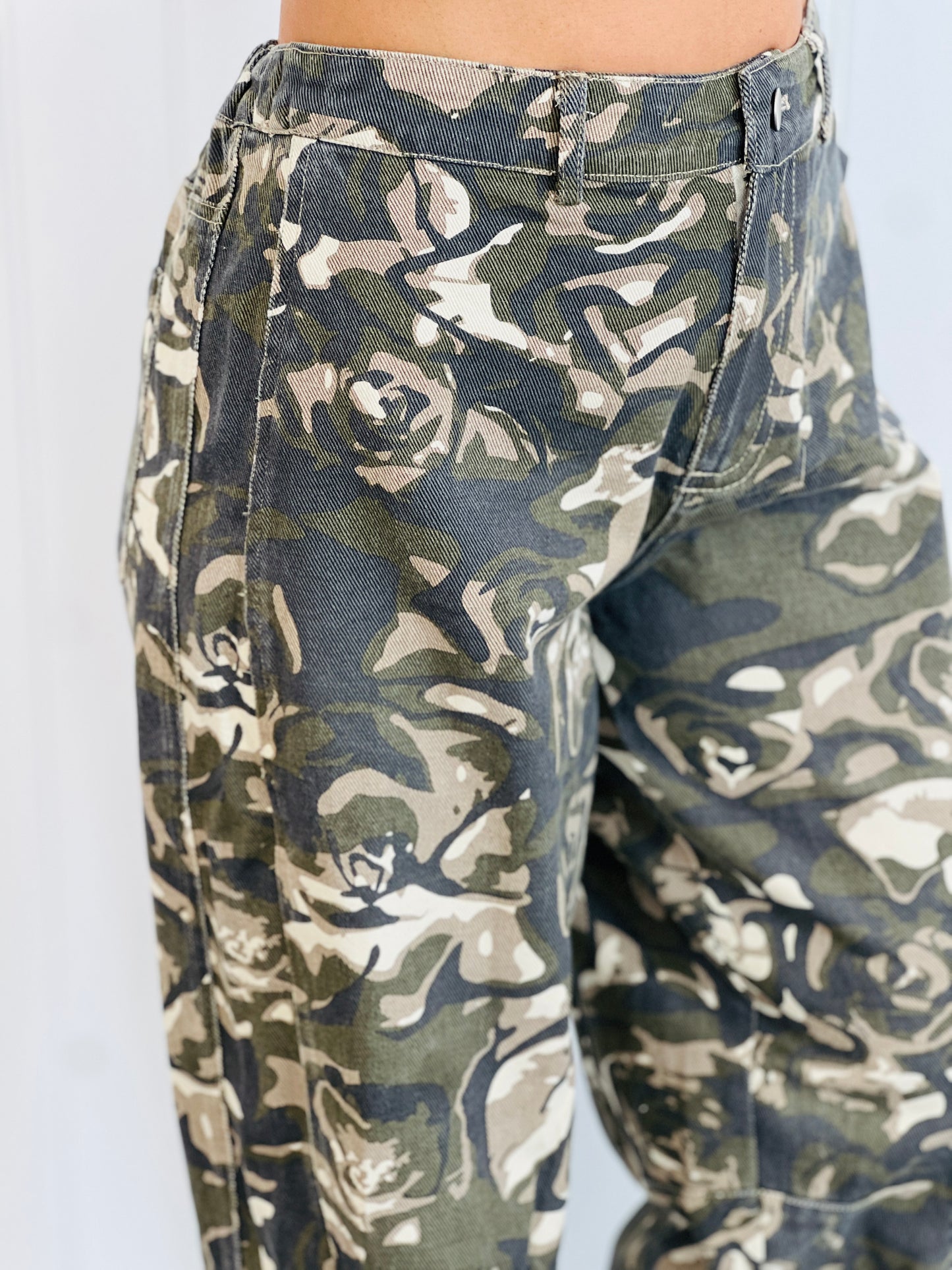 Army Camo Military Print Barrel Pants (Reg.)