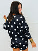 Black/White After Dark Polka Dot Luna Luxe Pullover Set (Reg. and Plus)