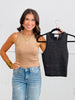 Lurex High Neck Racer Back Tank Top (Reg.)-2 Colors